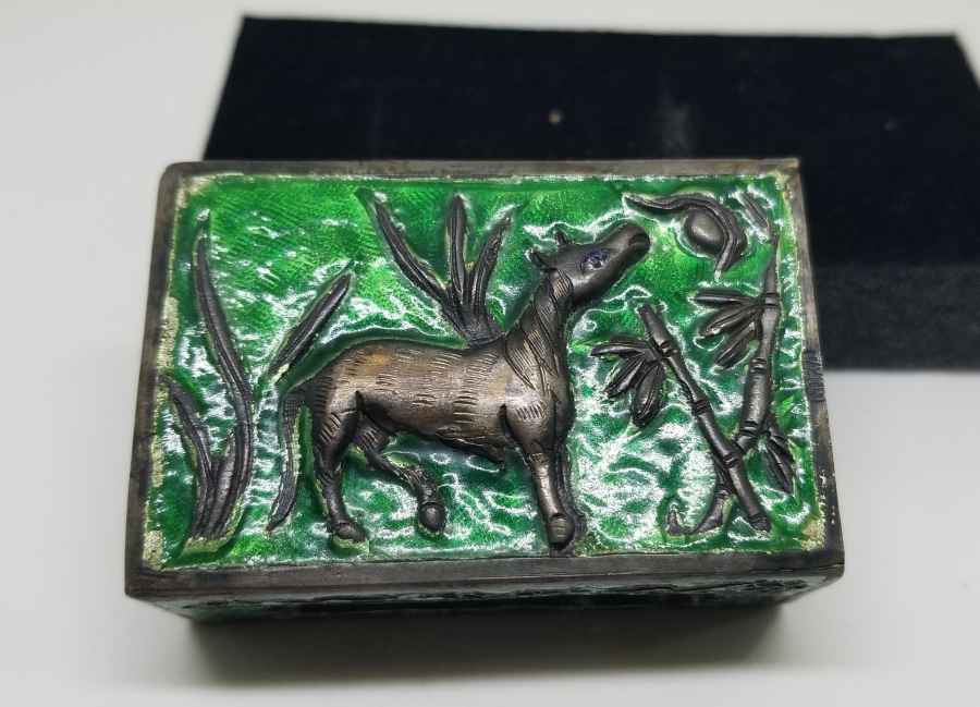 ANTİKA MİNELİ GÜMÜŞ KİBRİTLİK