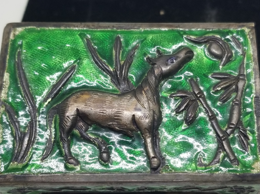 ANTİKA MİNELİ GÜMÜŞ KİBRİTLİK