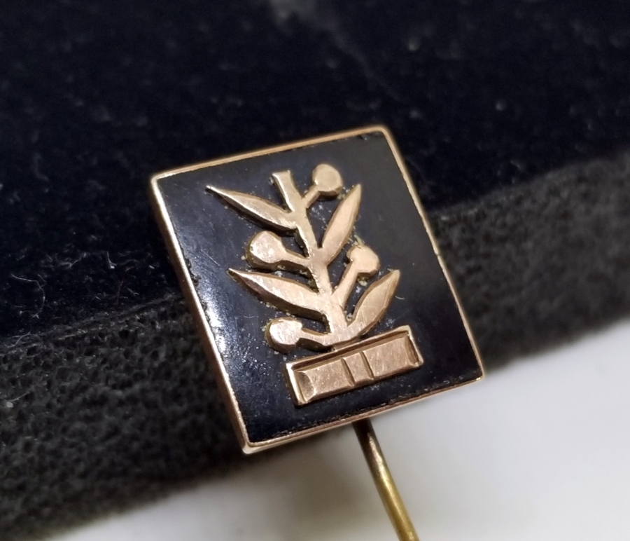 ÜZERİ HAYAT AĞAÇLI VE OLTU TAŞLI EL YAPIMI OSMANLI DÖNEMİ ALTIN ROZET