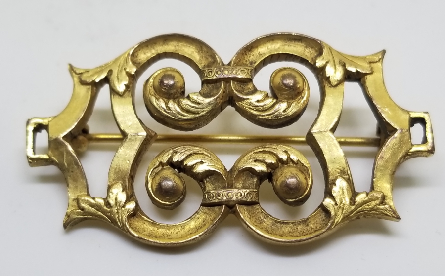 ALTIN KAPLAMA ANTİKA BROŞ