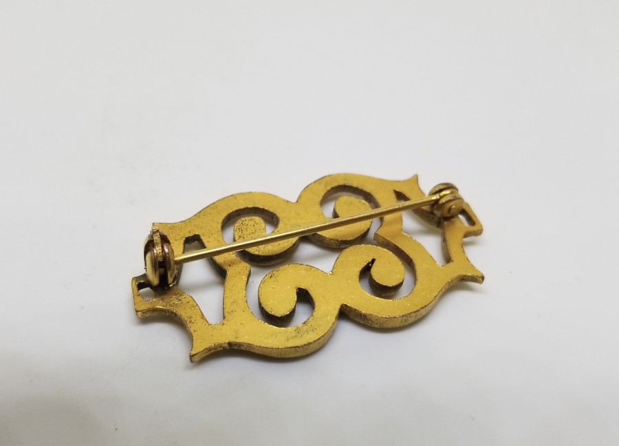 ALTIN KAPLAMA ANTİKA BROŞ