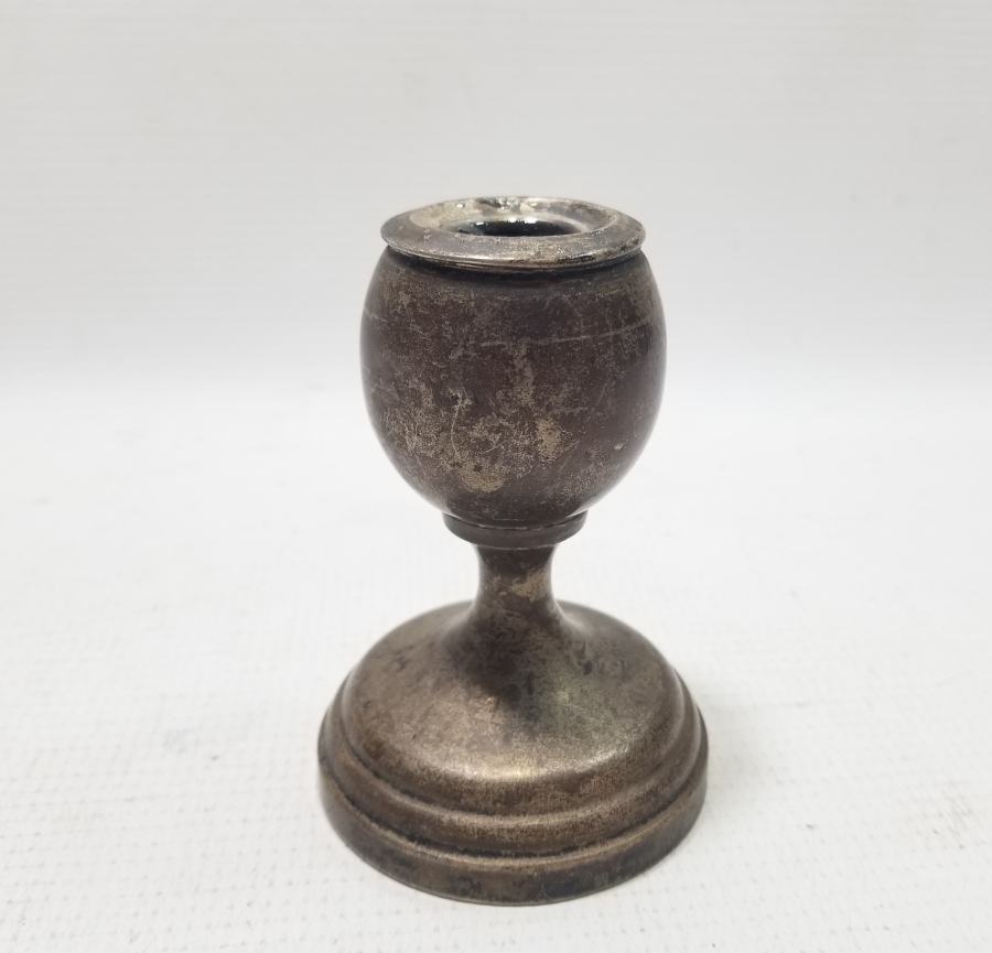 ANTİKA GÜMÜŞ AYAKLI MUMLUK