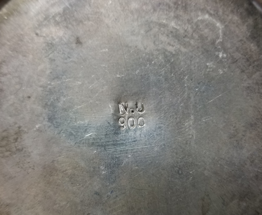 ANTİKA GÜMÜŞ AYAKLI MUMLUK