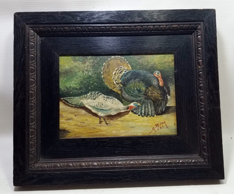 S.AKDAĞ İMZALI 1960 TARİHLİ TUVAL ÜZERİ YAĞLI BOYA TABLO