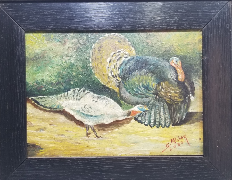 S.AKDAĞ İMZALI 1960 TARİHLİ TUVAL ÜZERİ YAĞLI BOYA TABLO