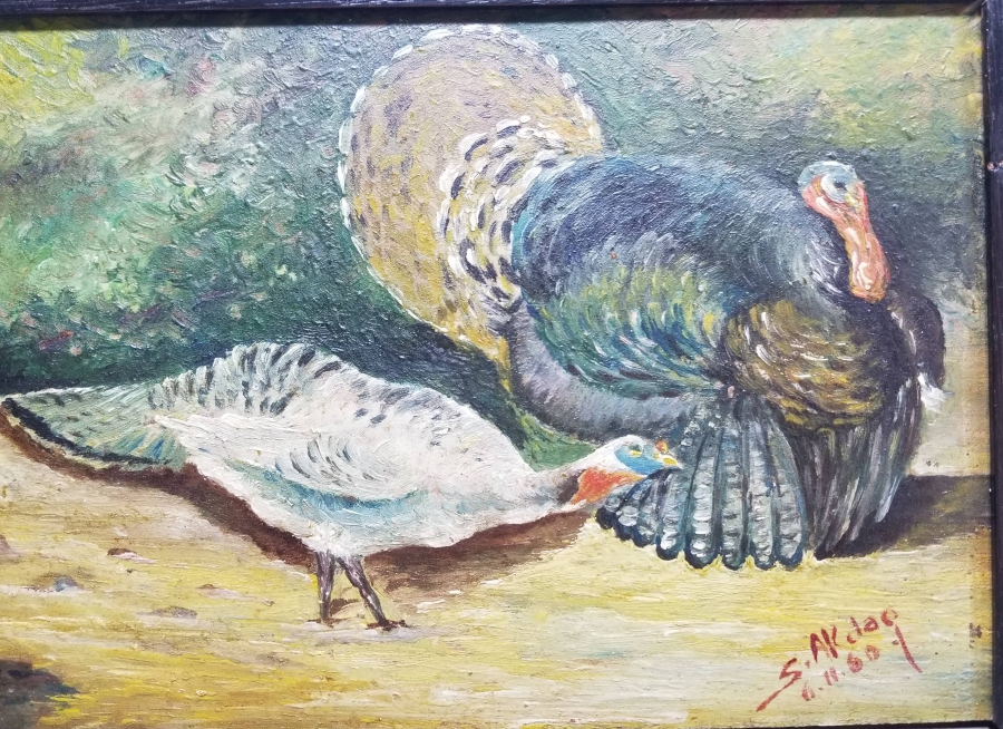 S.AKDAĞ İMZALI 1960 TARİHLİ TUVAL ÜZERİ YAĞLI BOYA TABLO