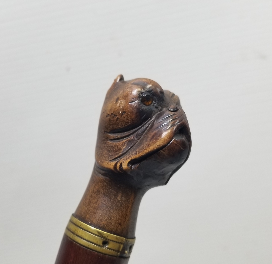 EL YAPIMI ANTİKA AHŞAP KÖPEK FORMLU ZARF AÇACAĞI