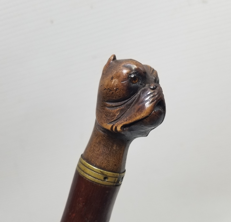 EL YAPIMI ANTİKA AHŞAP KÖPEK FORMLU ZARF AÇACAĞI