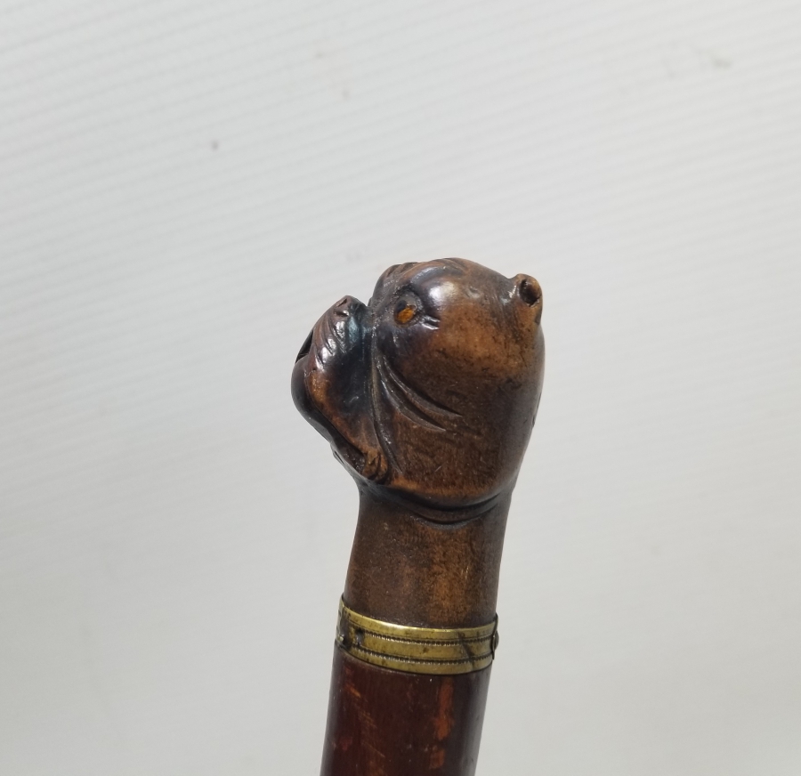 EL YAPIMI ANTİKA AHŞAP KÖPEK FORMLU ZARF AÇACAĞI