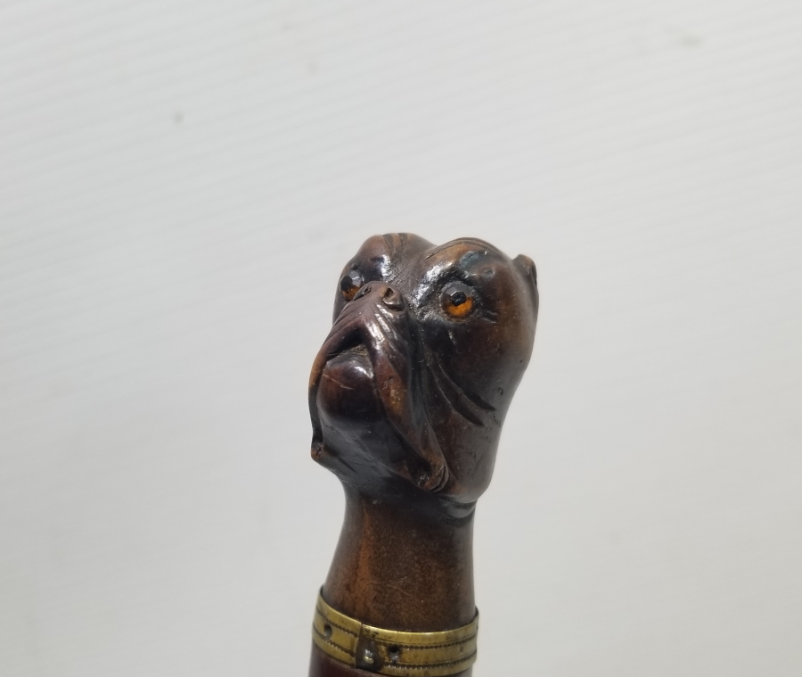 EL YAPIMI ANTİKA AHŞAP KÖPEK FORMLU ZARF AÇACAĞI