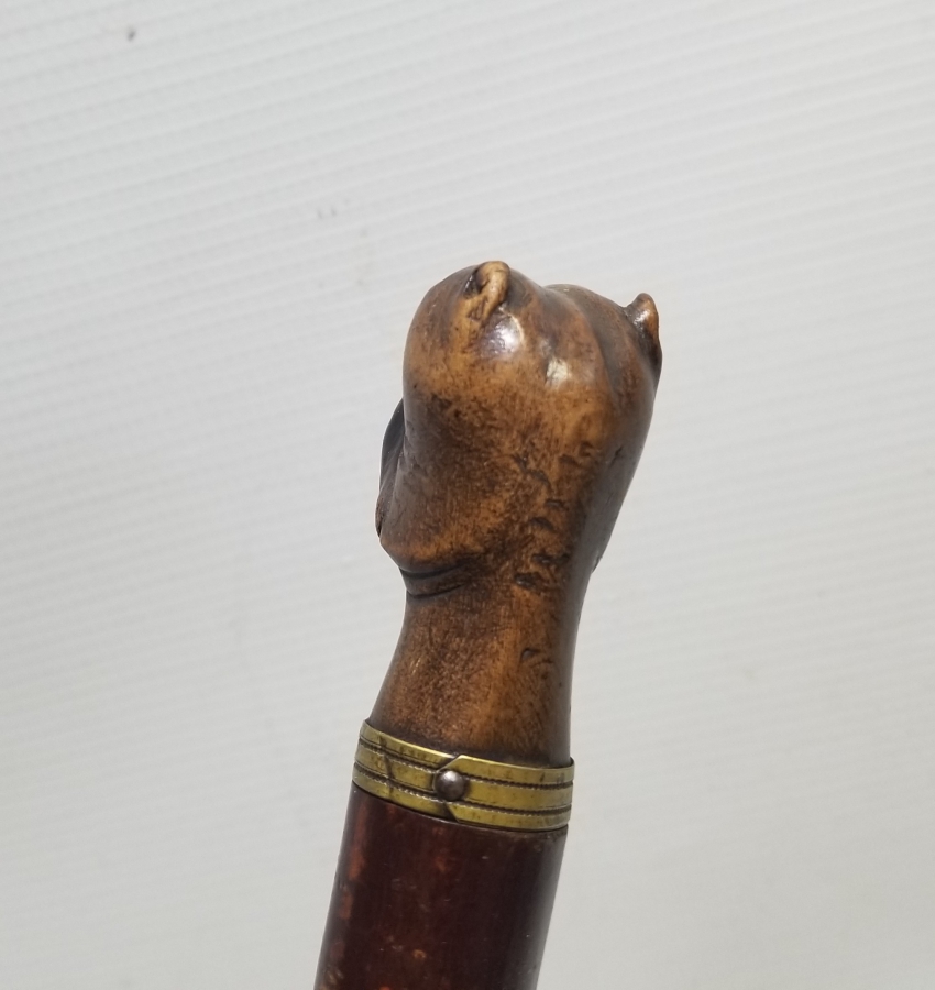 EL YAPIMI ANTİKA AHŞAP KÖPEK FORMLU ZARF AÇACAĞI