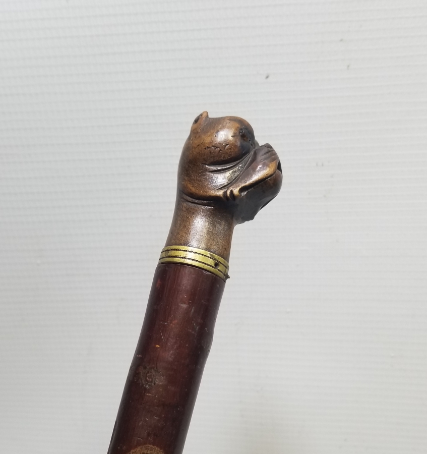 EL YAPIMI ANTİKA AHŞAP KÖPEK FORMLU ZARF AÇACAĞI