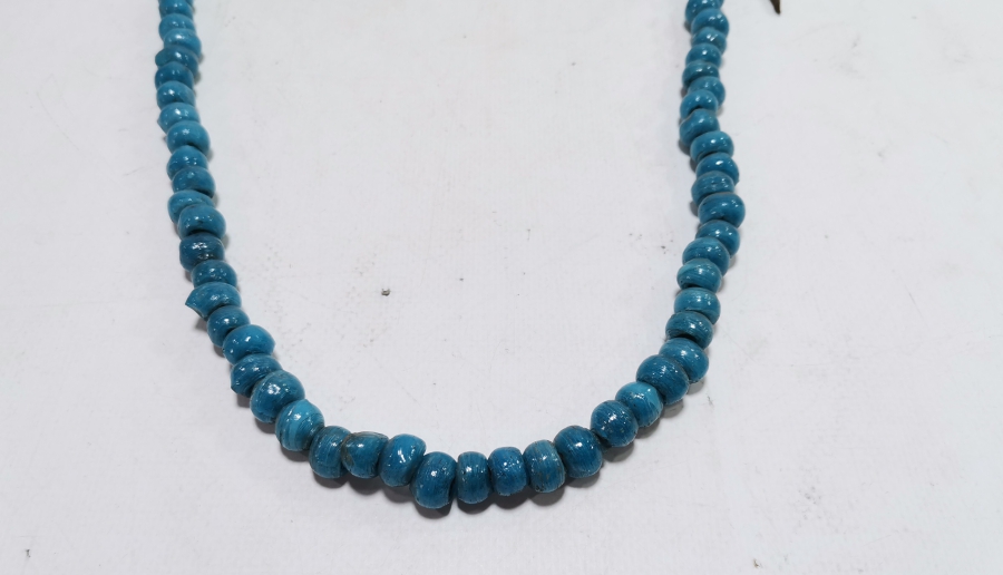 OSMANLI DÖNEMİ EL YAPIMI ÜFLEME GÖK BONCUK - TAY NAZARLIĞI