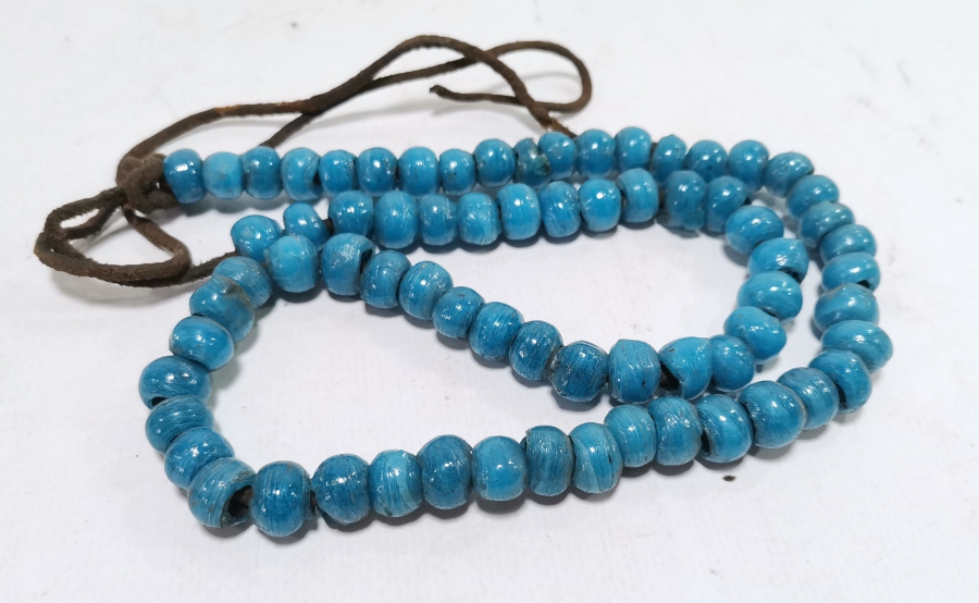 OSMANLI DÖNEMİ EL YAPIMI ÜFLEME GÖK BONCUK - TAY NAZARLIĞI