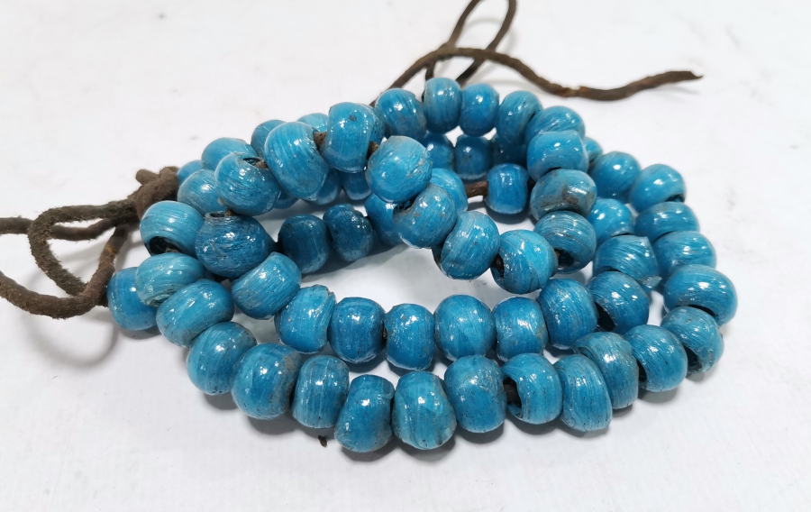 OSMANLI DÖNEMİ EL YAPIMI ÜFLEME GÖK BONCUK - TAY NAZARLIĞI