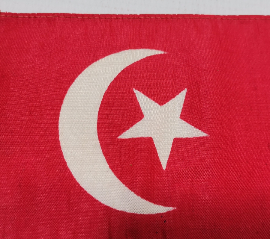 1920 YILI PASİFİK TİCARET FUARI İÇİN ÖZEL YAPILMIŞ OSMANLI DÖNEMİ NADİR BAYRAK