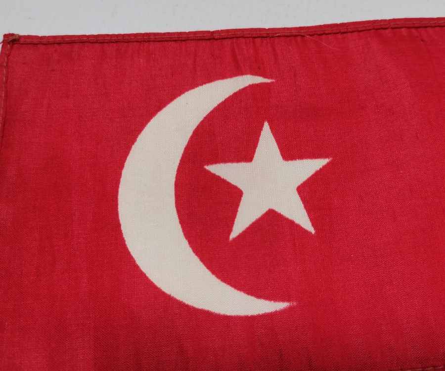 1920 YILI PASİFİK TİCARET FUARI İÇİN ÖZEL YAPILMIŞ OSMANLI DÖNEMİ NADİR BAYRAK