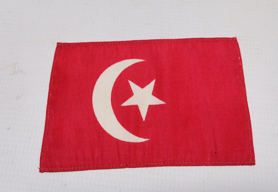 1920 YILI PASİFİK TİCARET FUARI İÇİN ÖZEL YAPILMIŞ OSMANLI DÖNEMİ NADİR BAYRAK