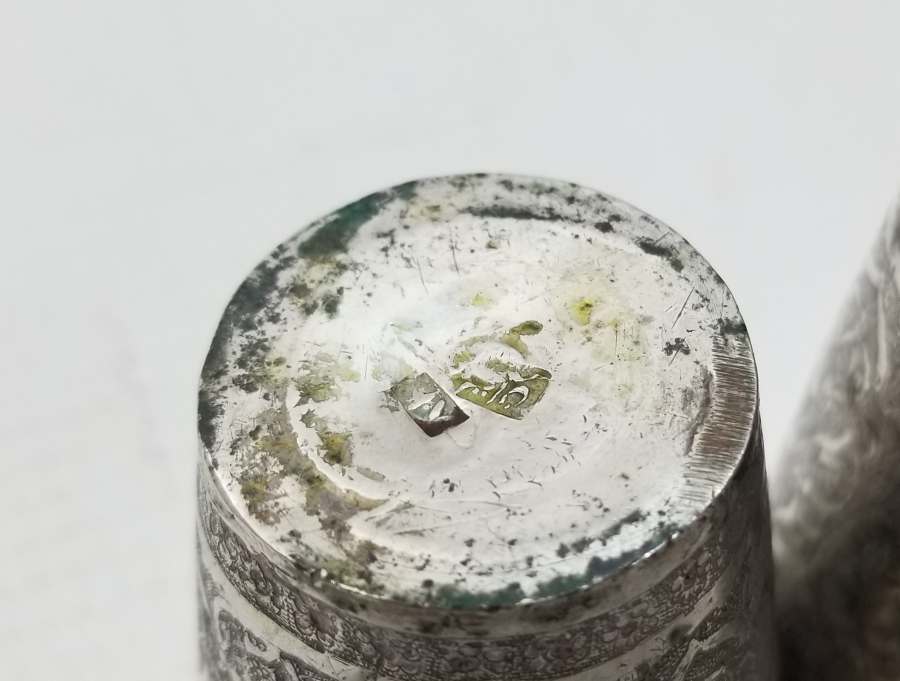 TAMAMI KALEM İŞÇİLİKLİ OSMANLI DÖNEMİ GÜMÜŞ ZEMZEM BARDAKLARI