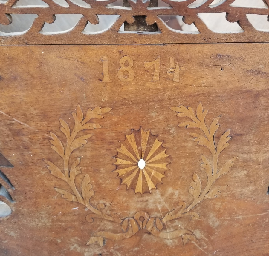 1874 TARİHLİ ÜZERİ İŞLEMELİ NADİR BÜYÜK BOY ERMENİ BEŞİK