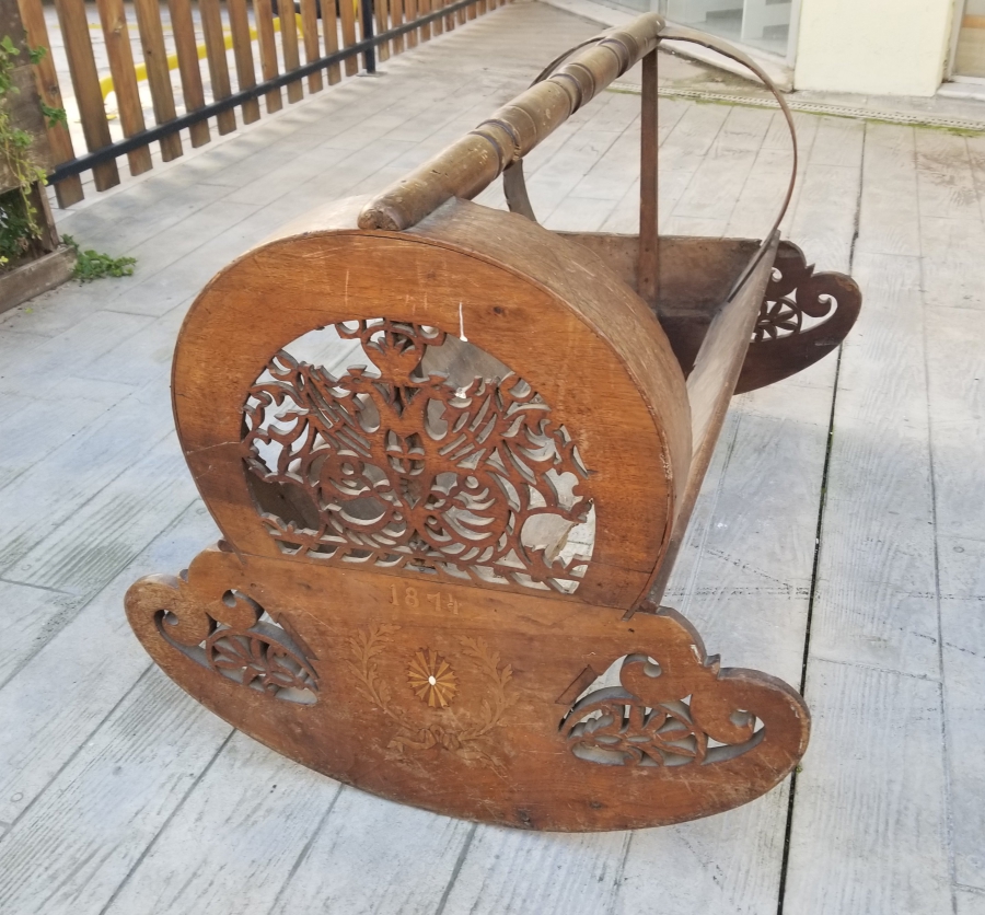 1874 TARİHLİ ÜZERİ İŞLEMELİ NADİR BÜYÜK BOY ERMENİ BEŞİK