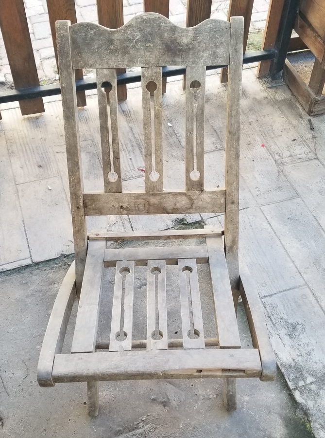 OSMANLI DÖNEMİ EL YAPIMI AHŞAP KATLAMALI SANDALYE