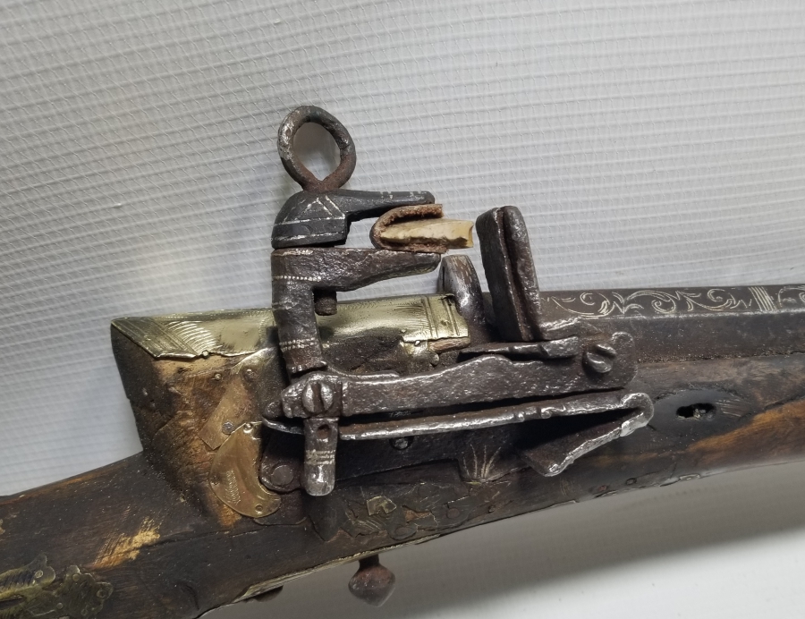 NAMLUSU BOYDAN BOYA GÜMÜŞ ÇAKMA İŞÇİLİKLİ NADİR OSMANLI DÖNEMİ KALE TÜFEĞİ