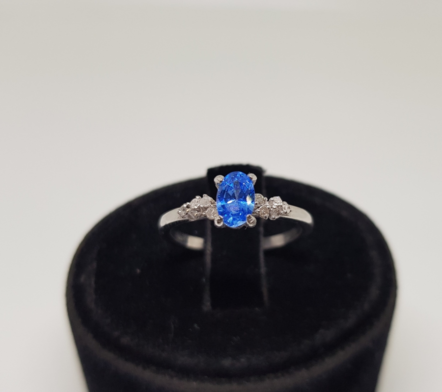 SAFİR VE PIRLANTA TAŞLI YÜZÜK