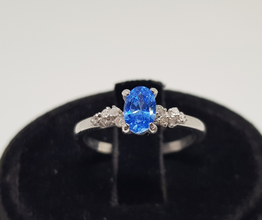 SAFİR VE PIRLANTA TAŞLI YÜZÜK