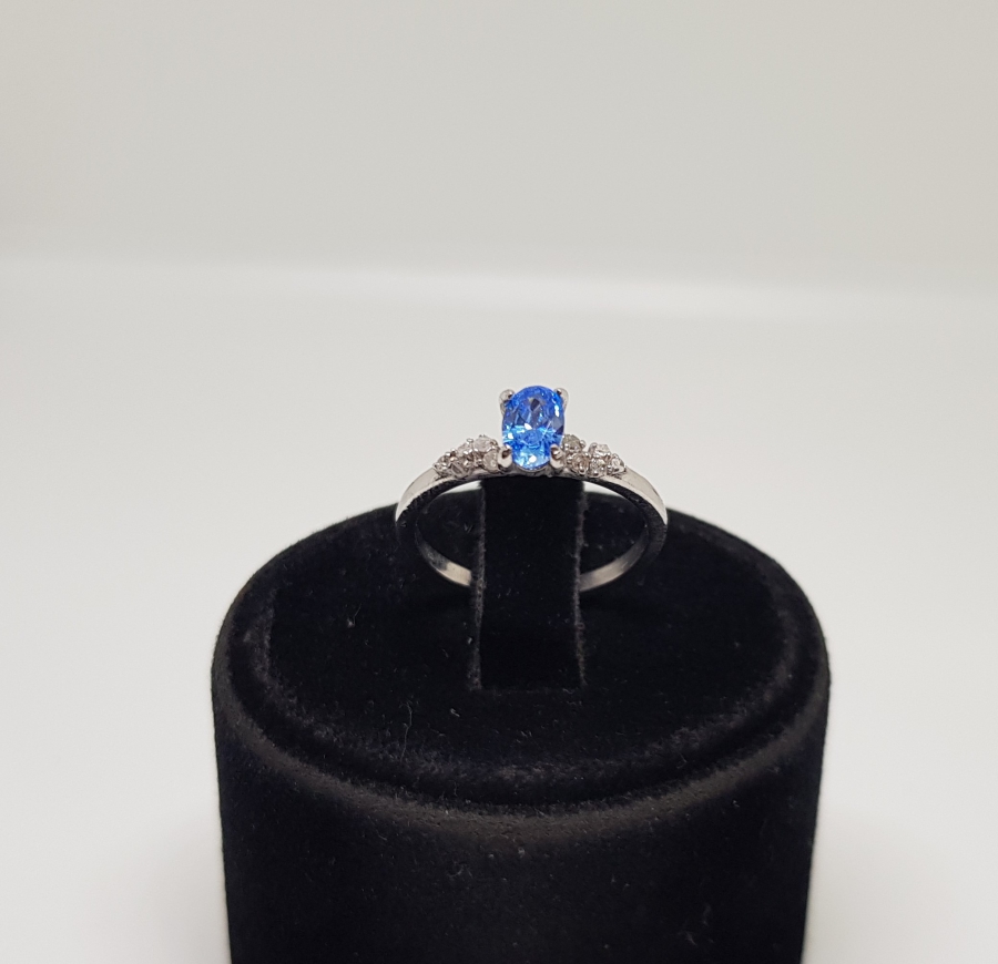 SAFİR VE PIRLANTA TAŞLI YÜZÜK