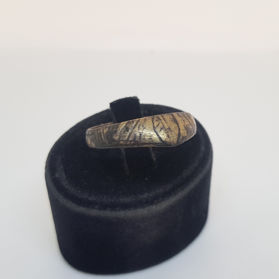 ÜZERİ KALEM İŞÇİLİKLİ BRONZ OSMANLI DÖNEMİ ZİHGİR - OKÇU YÜZÜĞÜ