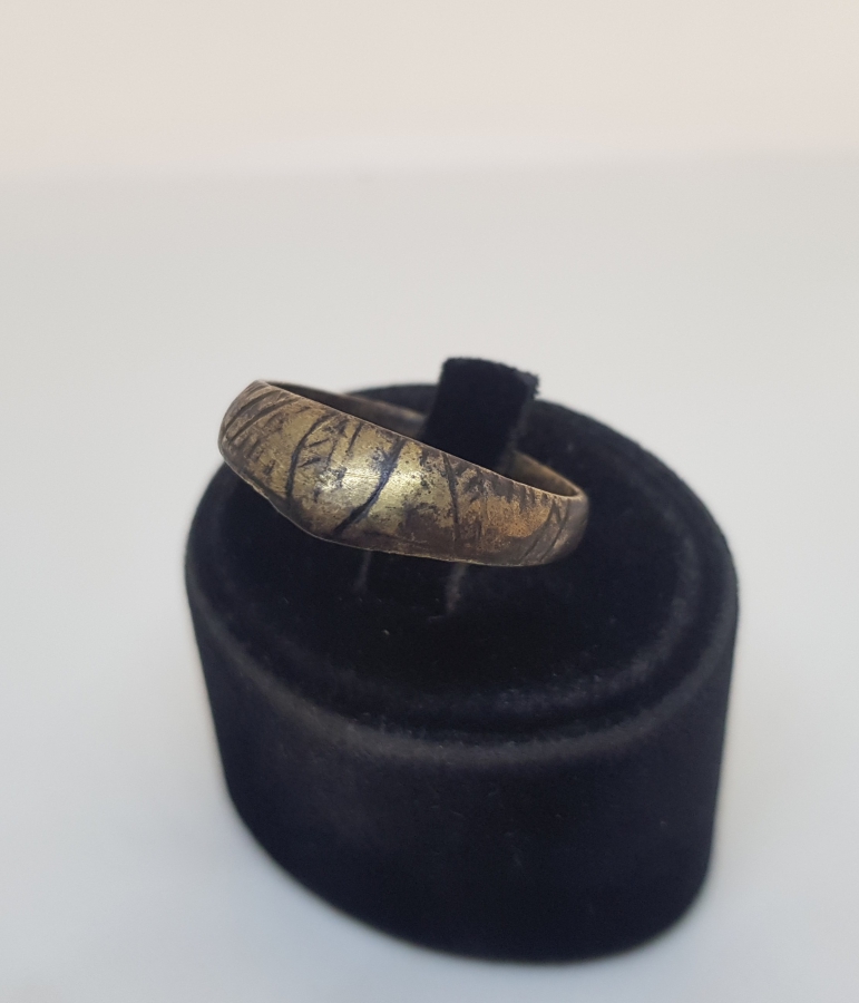 ÜZERİ KALEM İŞÇİLİKLİ BRONZ OSMANLI DÖNEMİ ZİHGİR - OKÇU YÜZÜĞÜ