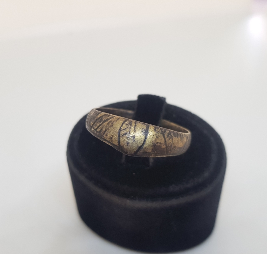 ÜZERİ KALEM İŞÇİLİKLİ BRONZ OSMANLI DÖNEMİ ZİHGİR - OKÇU YÜZÜĞÜ