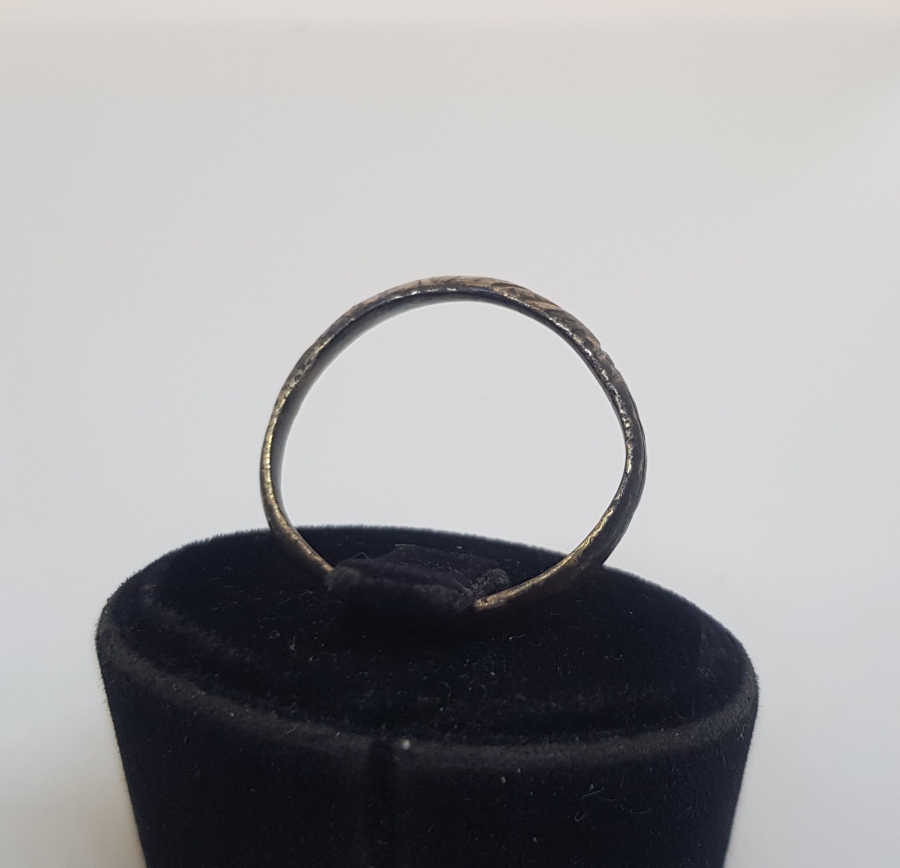 ÜZERİ KALEM İŞÇİLİKLİ BRONZ OSMANLI DÖNEMİ ZİHGİR - OKÇU YÜZÜĞÜ