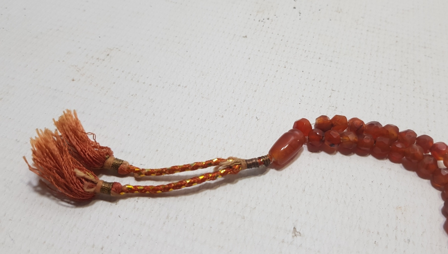 OSMANLI DÖNEMİ FASETA KESİMLİ BAL AKİK NAMAZ TESPİHİ