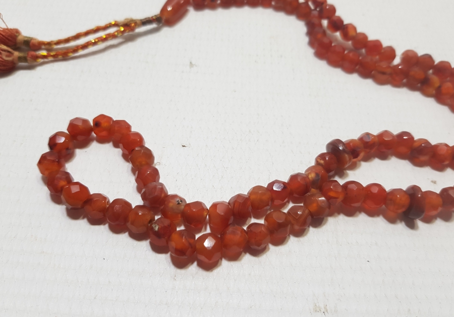 OSMANLI DÖNEMİ FASETA KESİMLİ BAL AKİK NAMAZ TESPİHİ