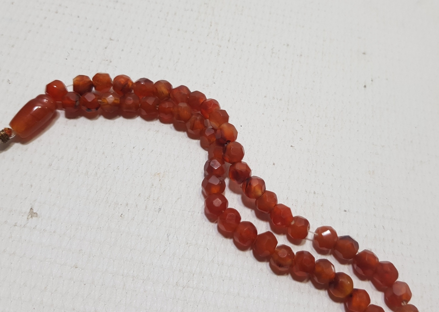 OSMANLI DÖNEMİ FASETA KESİMLİ BAL AKİK NAMAZ TESPİHİ