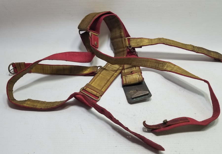 GÜMÜŞ SIRMA İŞÇİLİKLİ CUMHURİYET BAŞLARI SUBAY KEMERİ