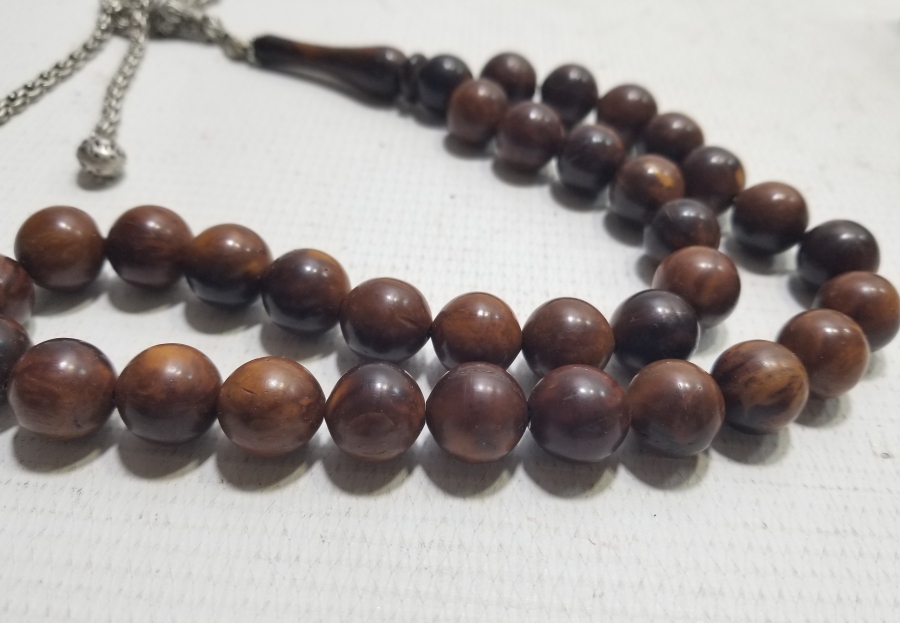 KEMANE TORNA YAPIMI GÜMÜŞ PÜSKÜLLÜ BÜYÜK BOY KUKA TESPİH