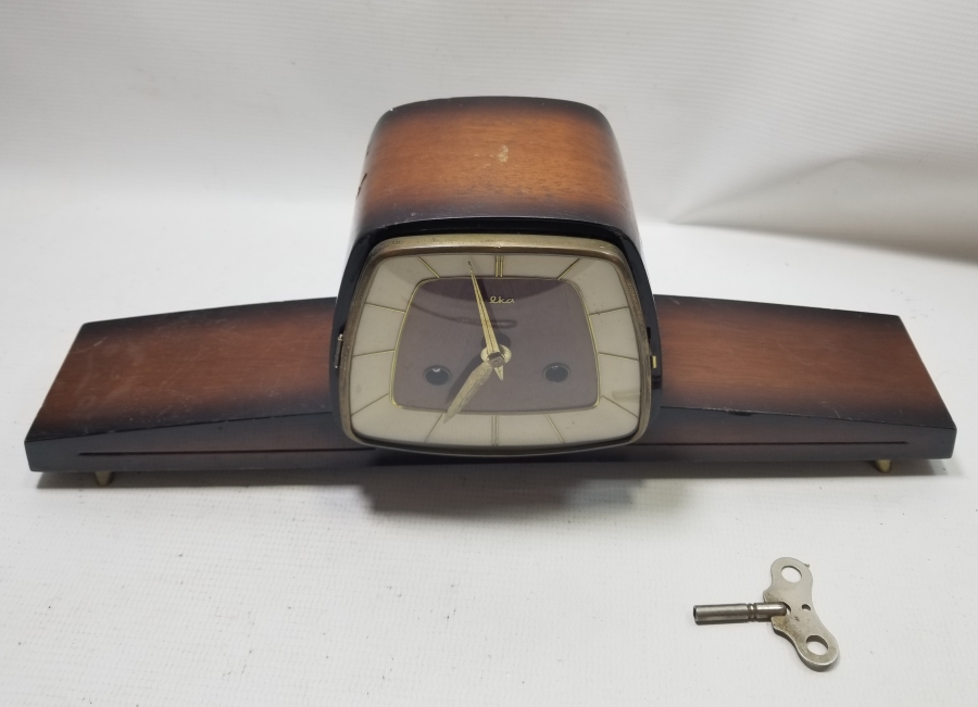 ORİJİNAL ANAHTARIYLA ANTİKA ŞÖMİNE SAATİ