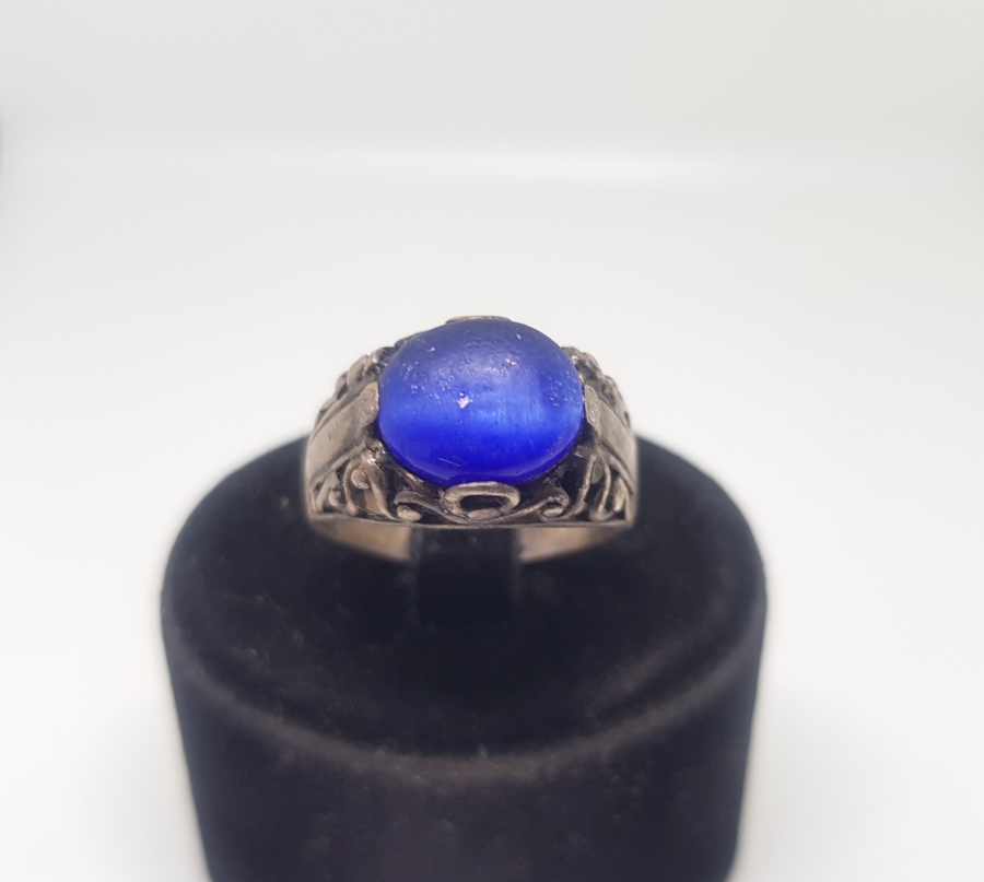 LAPİS TAŞLI ÖZEL YAPIM GÜMÜŞ YÜZÜK