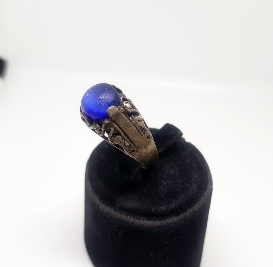 LAPİS TAŞLI ÖZEL YAPIM GÜMÜŞ YÜZÜK