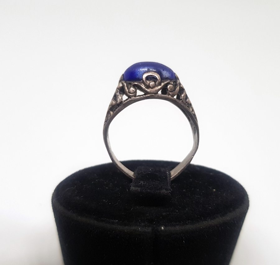 LAPİS TAŞLI ÖZEL YAPIM GÜMÜŞ YÜZÜK
