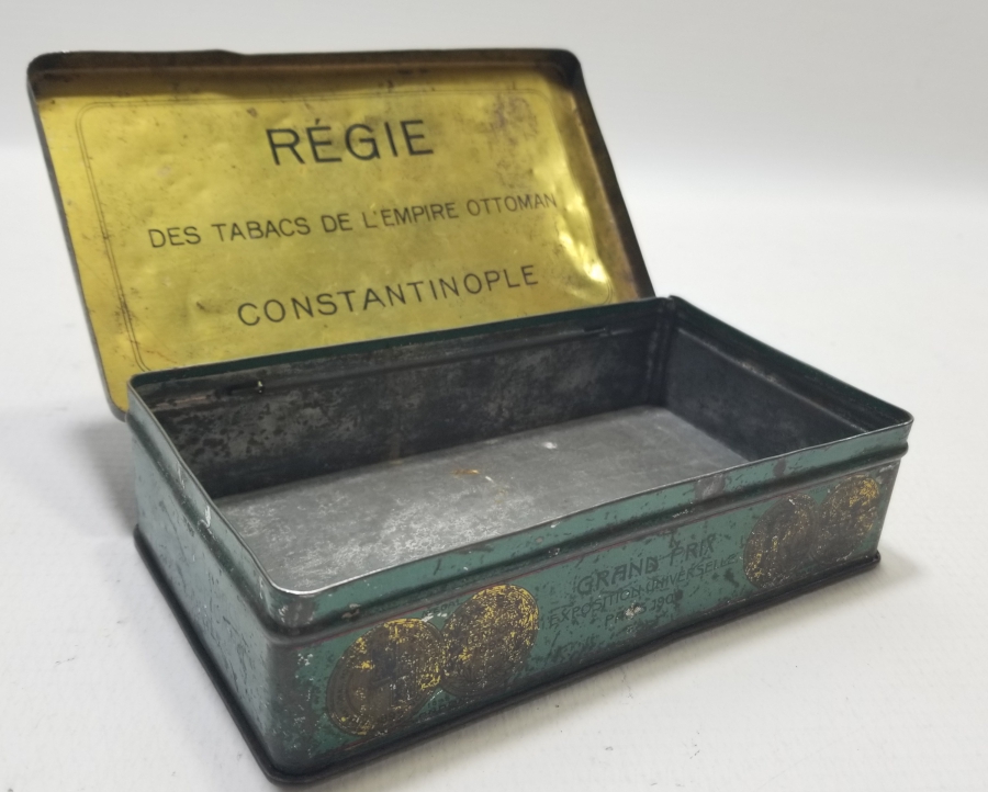 ÜZERİ OSMANLICA YAZILI VE DEVLET ARMALI OSMANLI DÖNEMİ SİGARA KUTUSU