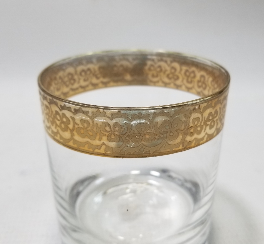 KENARLARI ALTIN VARAKLI ANTİKA VİSKİ BARDAĞI