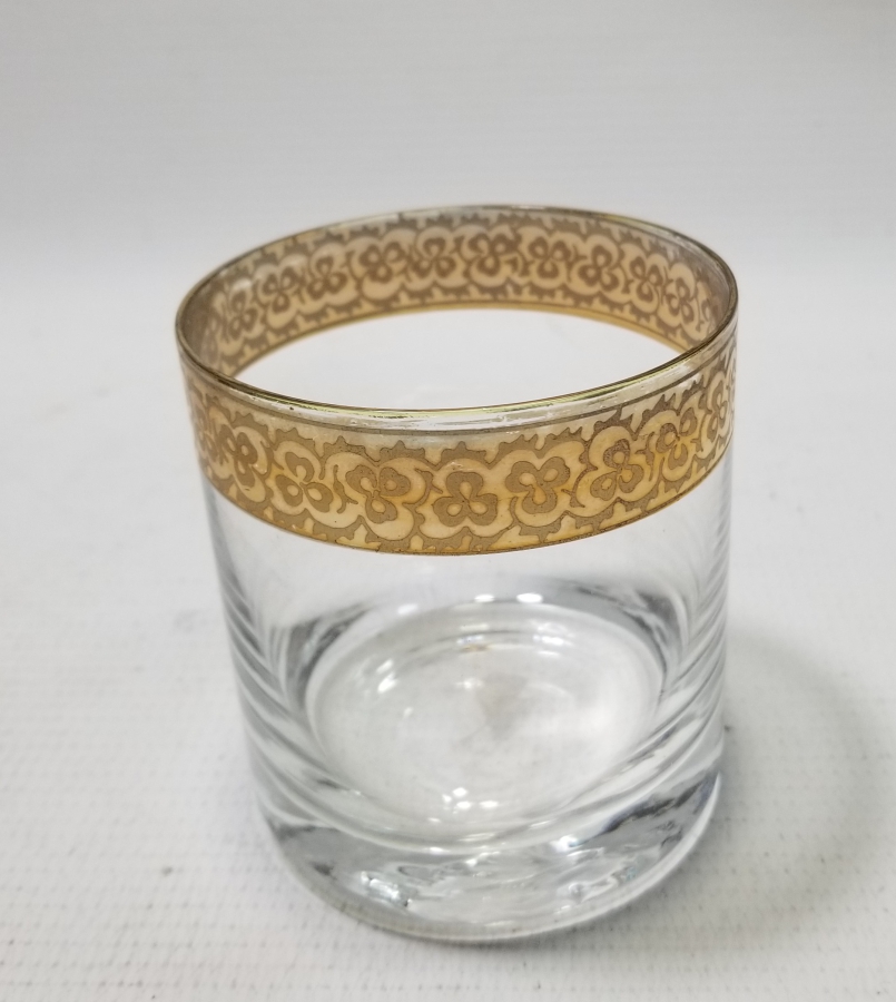 KENARLARI ALTIN VARAKLI ANTİKA VİSKİ BARDAĞI