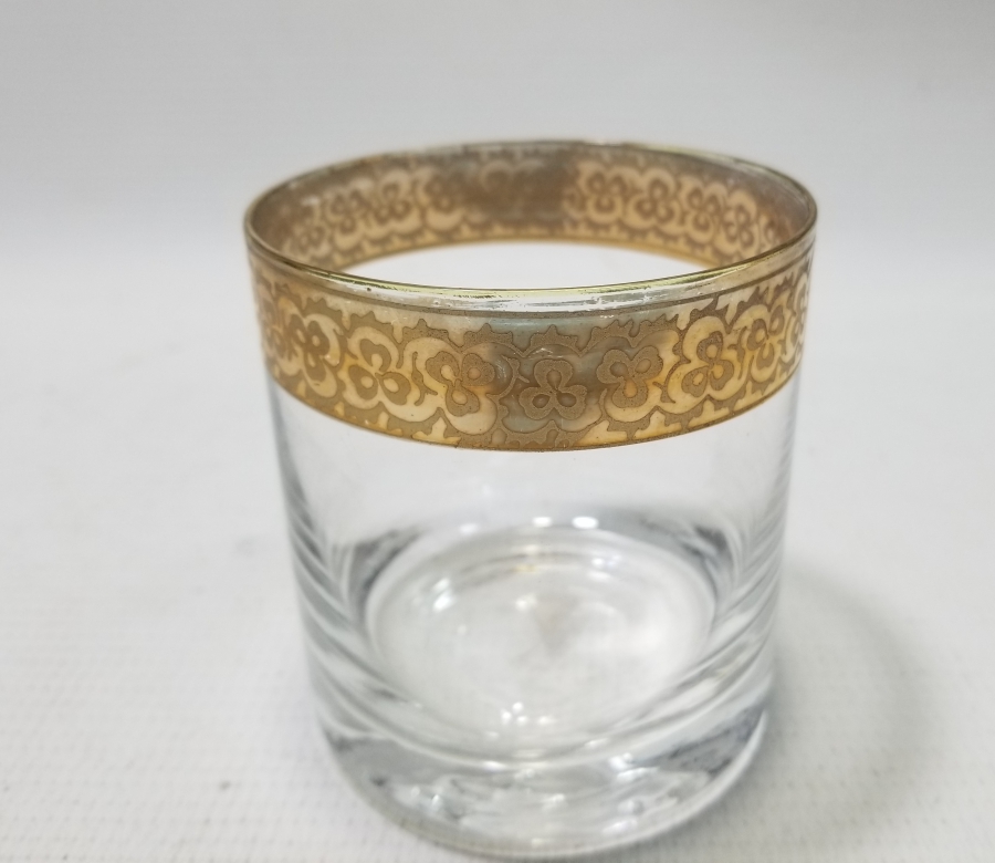 KENARLARI ALTIN VARAKLI ANTİKA VİSKİ BARDAĞI