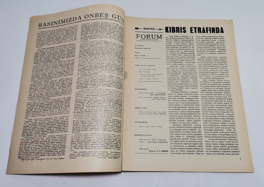 1964 YILI FORUM DERGİSİ