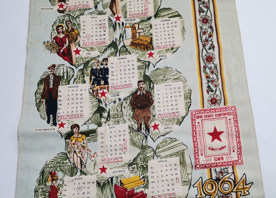 1964 YILI ALAMET-İ FARİKA ŞARK SANAYİ KUMPANYASI - İZMİR BEZ TAKVİM