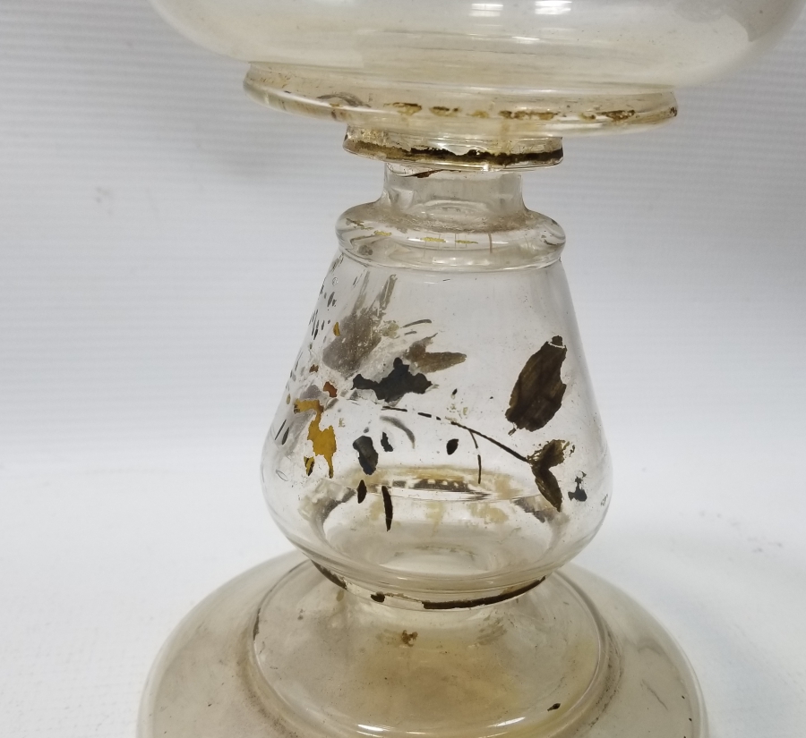 ÜZERİ EL BOYAMA İŞÇİLİKLİ OSMANLI DÖNEMİ KOPARMA GAZ LAMBASI